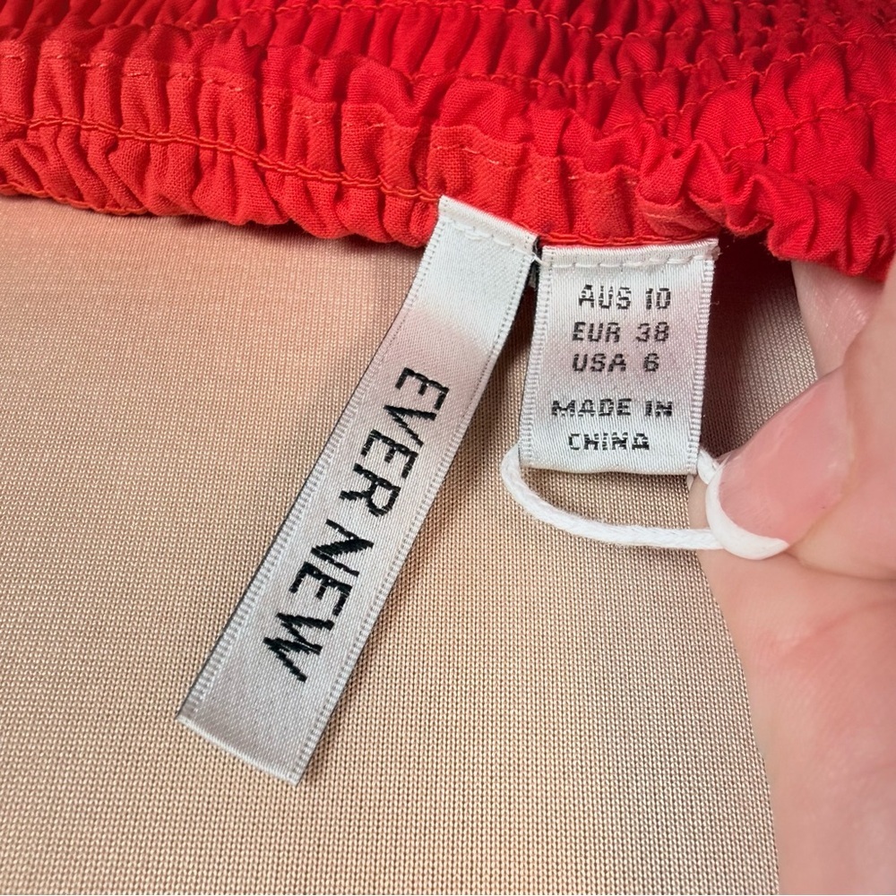 Ever New Phoebe Strapless Bubble Hem Dress Flame Scarlet Red Size 6 NWT Pockets - Picture 7 of 10